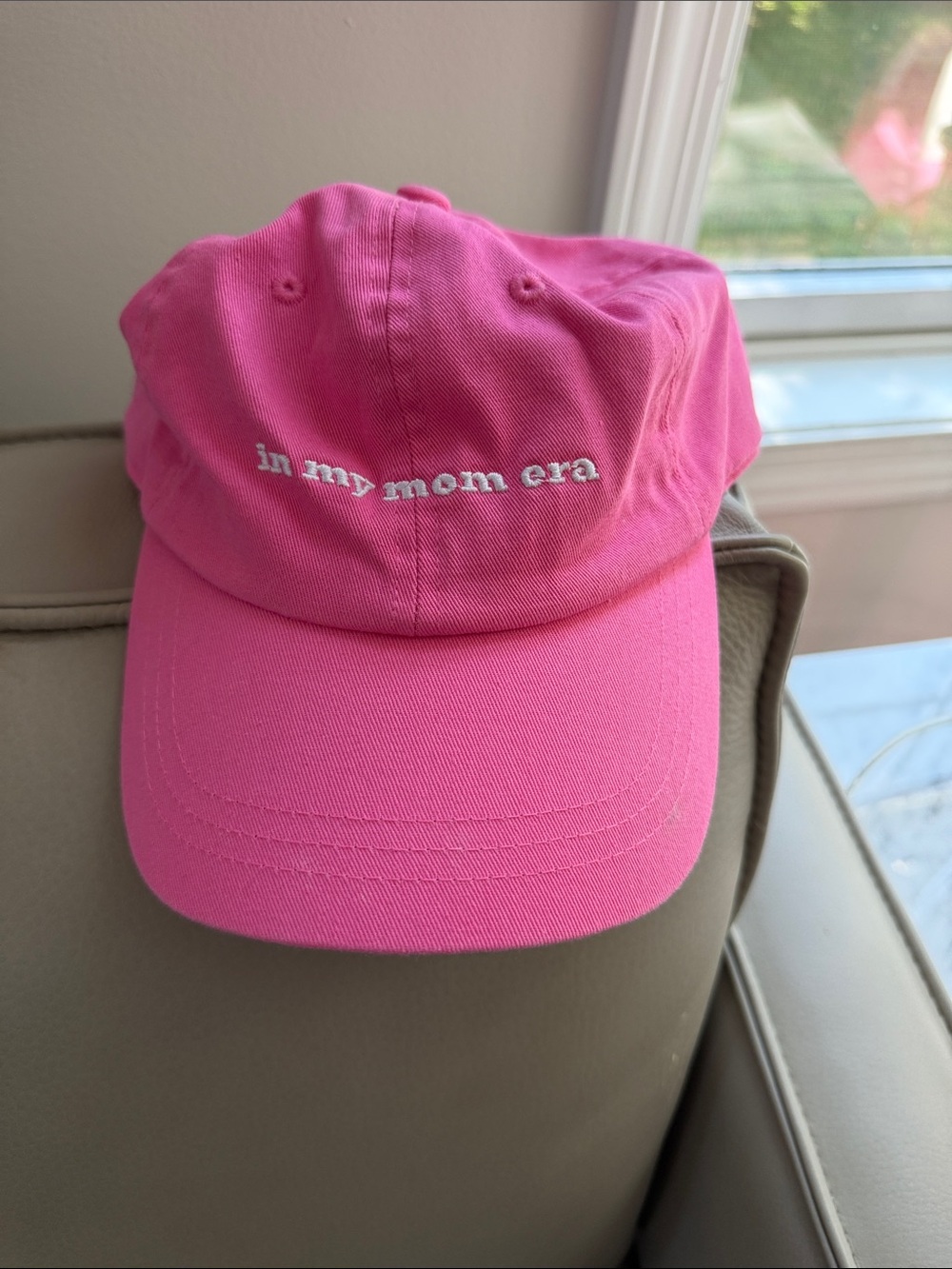 Pink 'in my mom era' Embroidered Baseball Cap